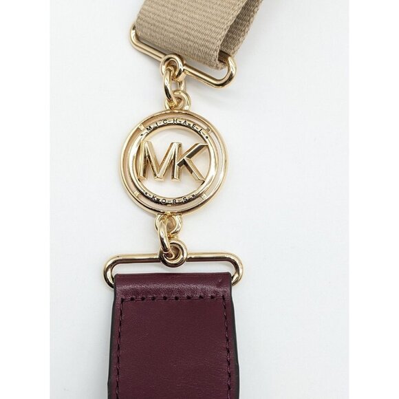 MICHAEL KORS Bradshaw leather women's crossbody messenger bag -BERRY MULTI - Picture 11 of 13